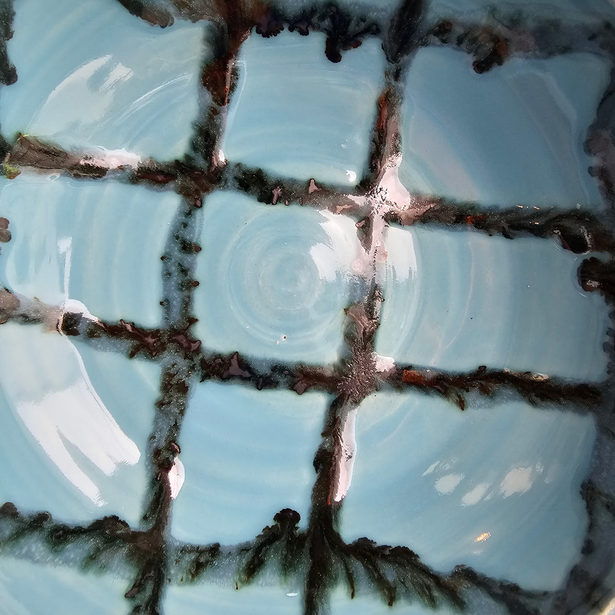 PLAID BLUE SKY & METEOR PLATE BOWL