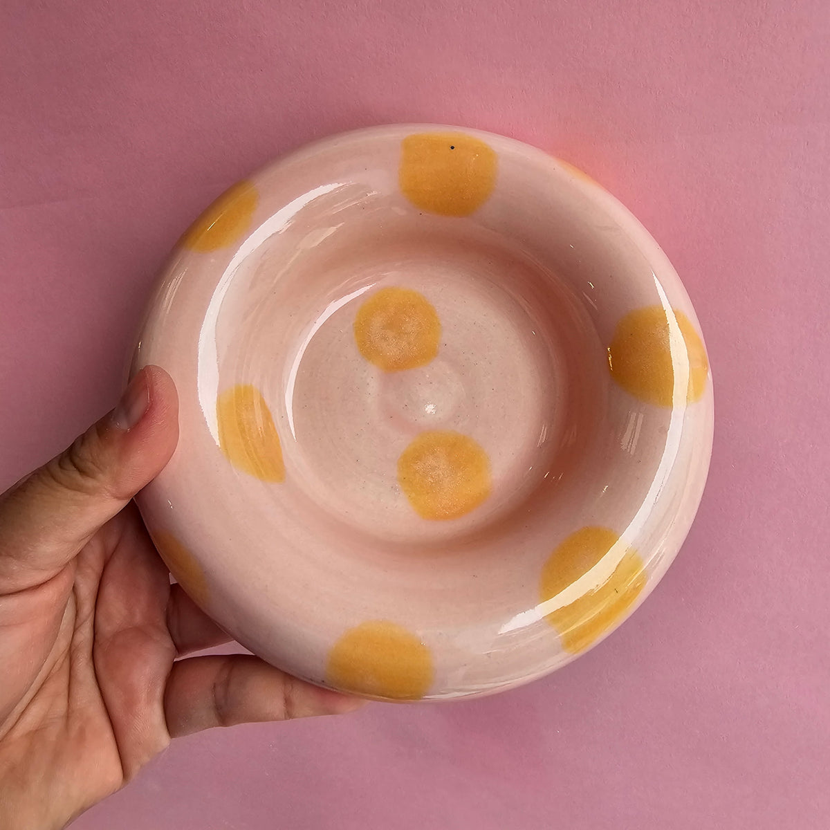 PINKY & PEACHY  DOT BUBBLE DISH