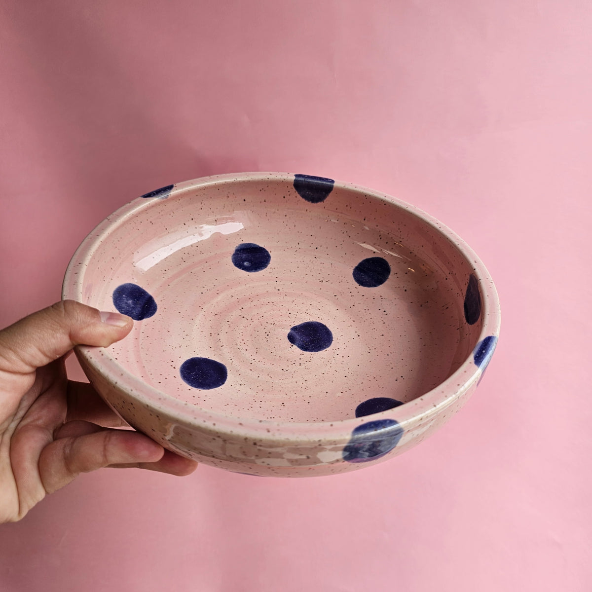 WINTER BERRY SPECKLED DOTS PLATE BOWL