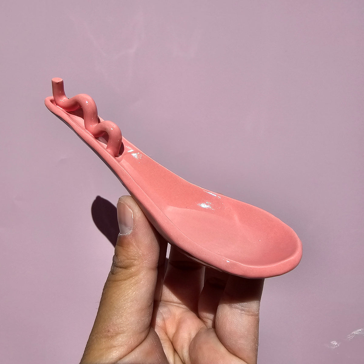 ESTATE SALE PINK SOUP SPOON