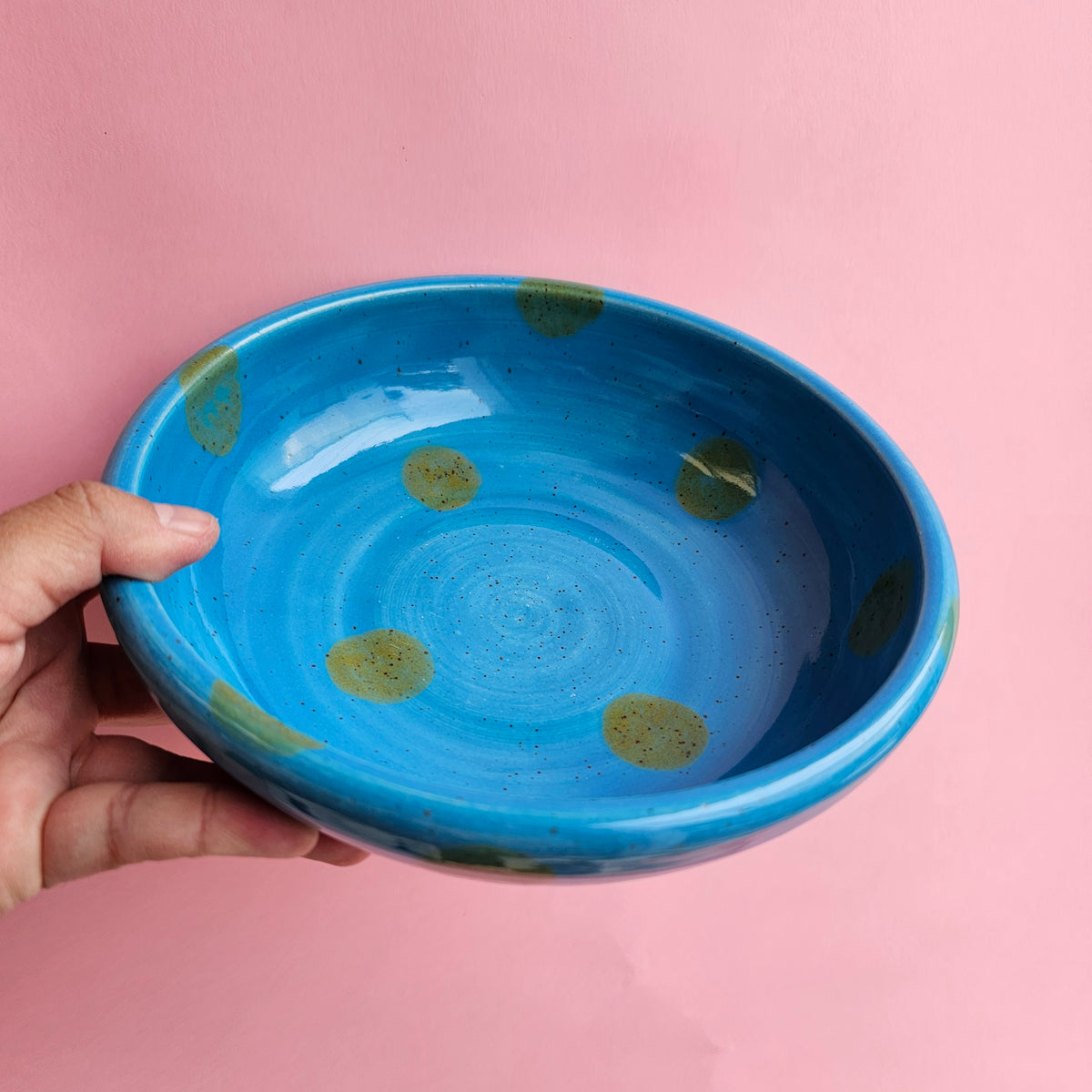 BLUE MUSHROOM PLATE BOWL