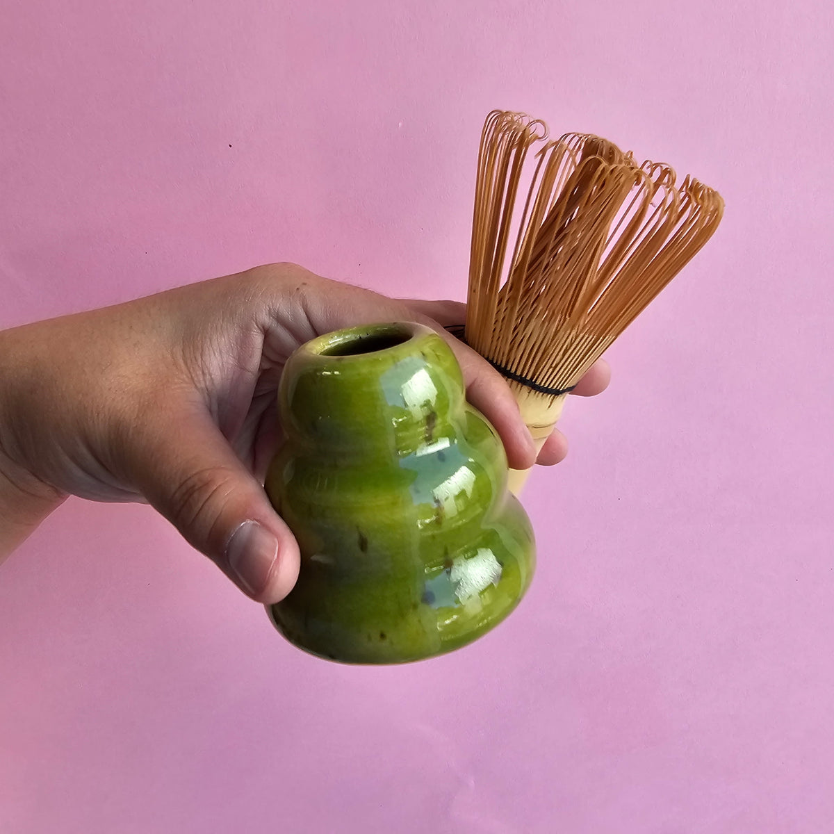 BROCOLI SPECKLED MATCHA WHISK HOLDER