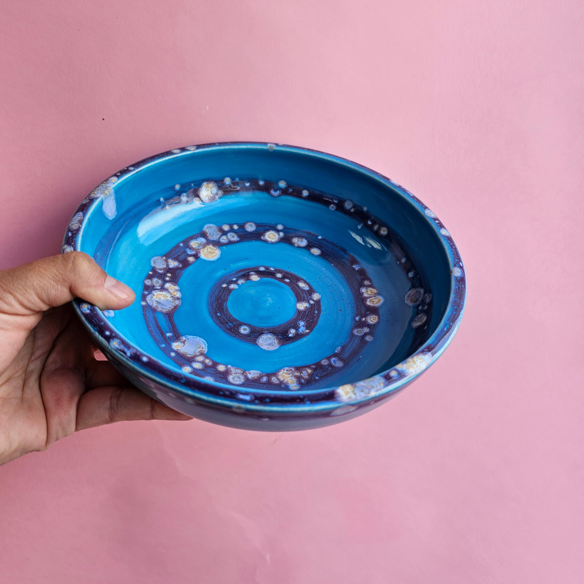 BLUEBERRY SWIRL PLATE BOWL