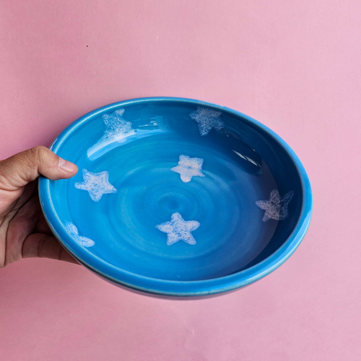 BLUEBERRY OKRA STARS PLATE BOWL