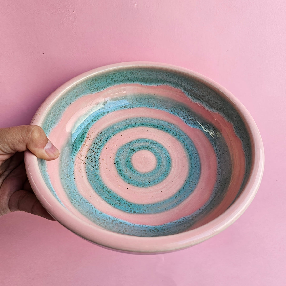 PINKY ENDIVE SWIRL PLATE BOWL