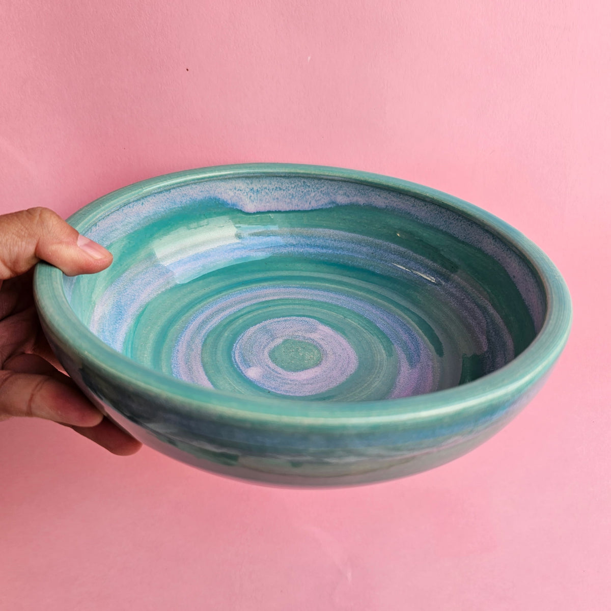 COLORFUL CAULIFLOWER SWIRL PLATE BOWL