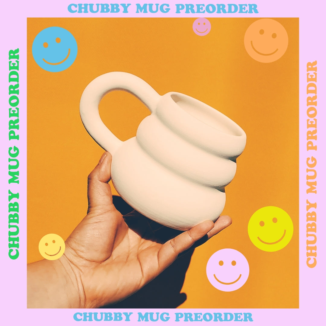 PREORDER CHUBBY STYLE MUG✿ SOLID COLORS ONLY🎄 HOLIDAY SPECIAL